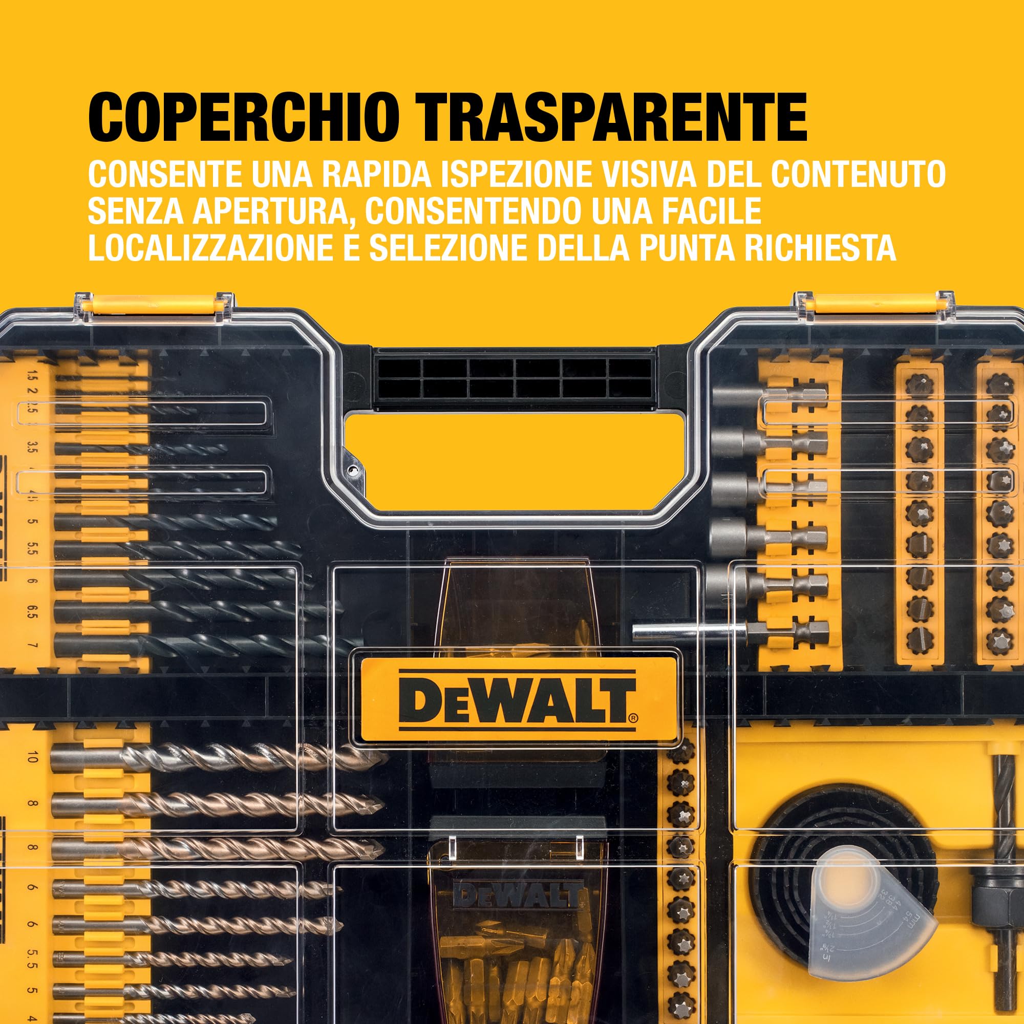 DEWALT Set di punte per trapani avvitatori ad alte prestazioni (100 pz.), adatto per cassetto Tstak IV, DT71569-QZ