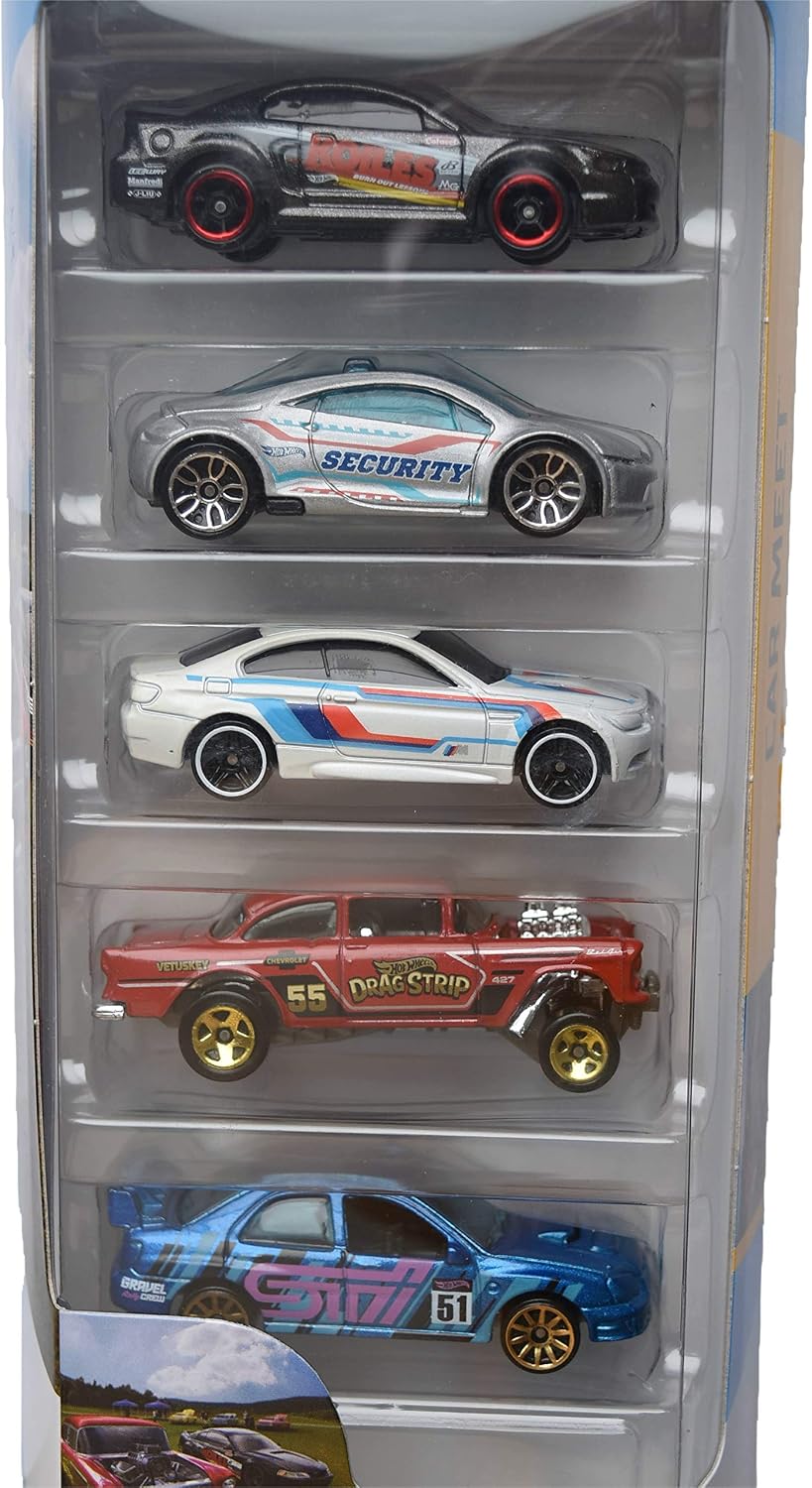 Hot Wheels 1:64 Scale 5 Pack Car Meet 50th Anniversary