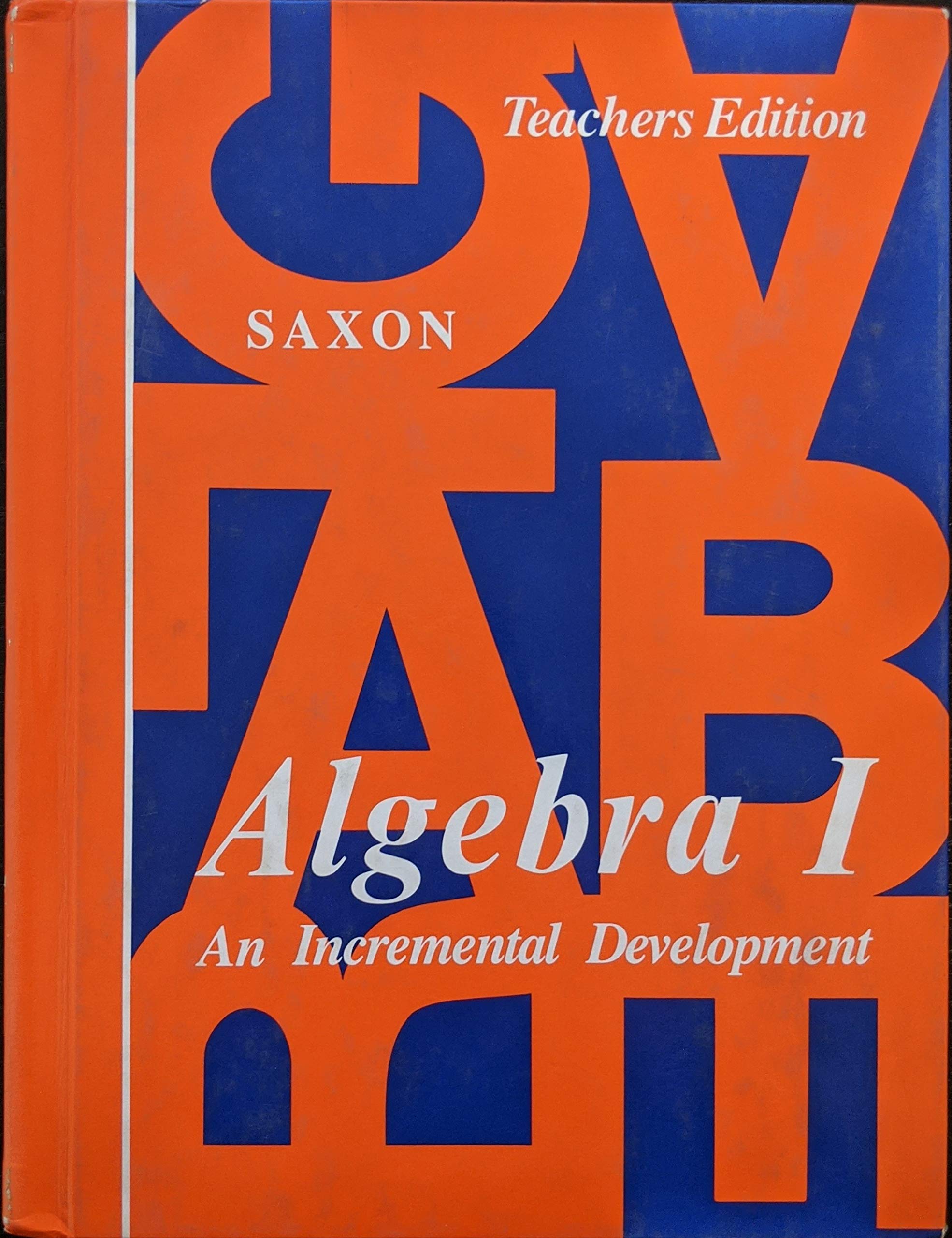 Algebra I: An Incremental Development
