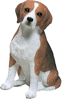 Sandicast Mid-Size Beagle Dog Sculpture Statue, Brown MS100 - Lifelike Hand-Cast Resin Figurine