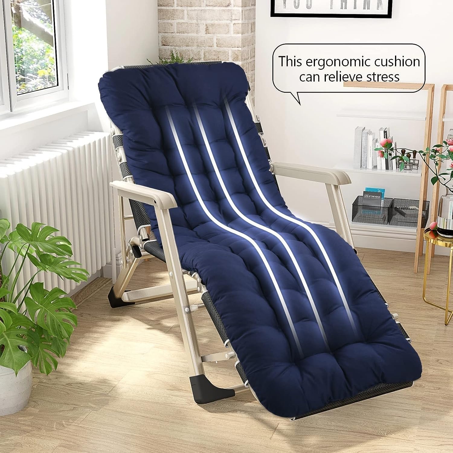 Coussin Chaise Longue Extérieur,Coussin De Chaise Longue Bain De Soleil 170*53/150*53CM Coussin Transat Jardin,Coussin Bain De Soleil,Coussin Chaise Longue Pliable,Coussin De Jardin Extérieur ( Color