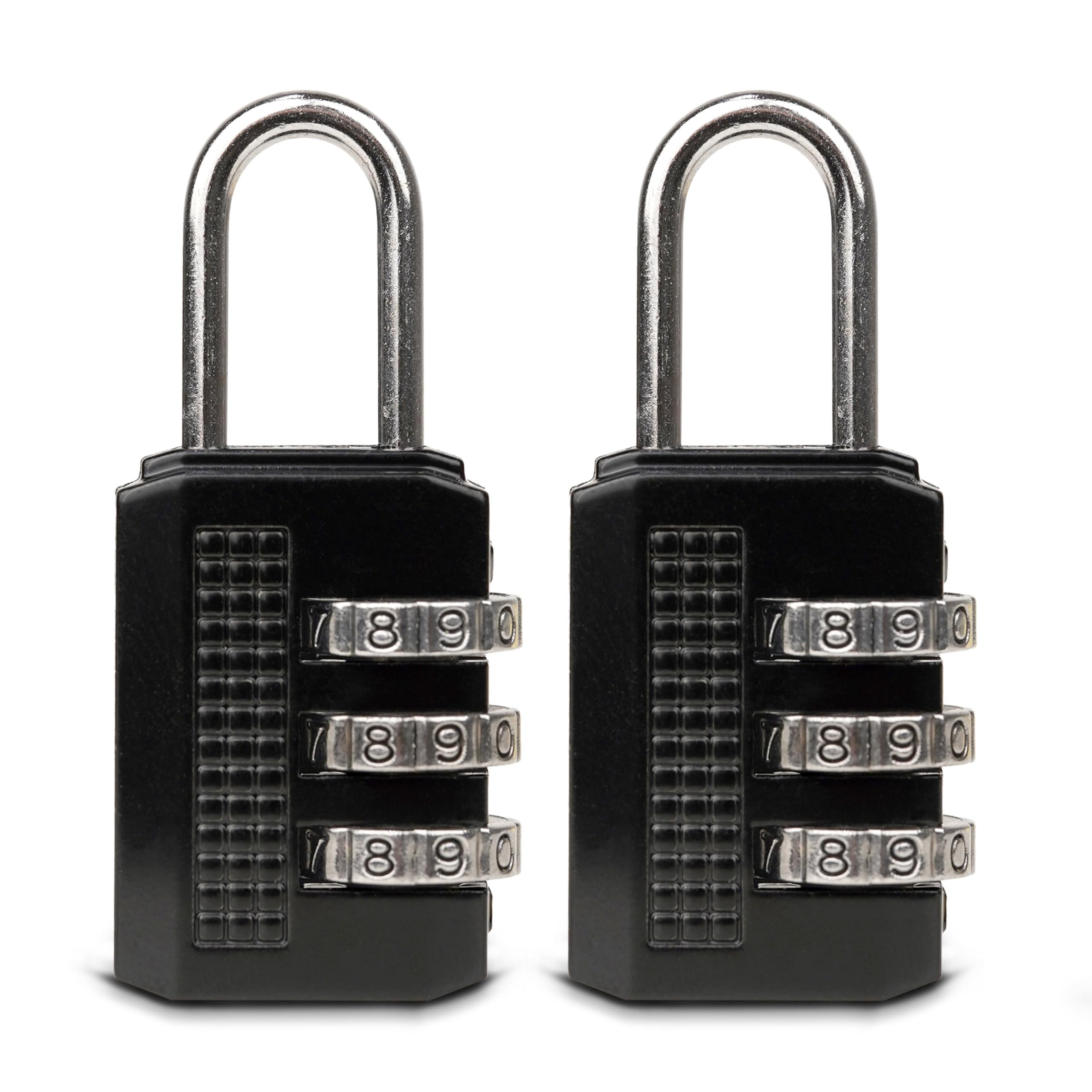 Set 2 Lucchetti a Combinazione 3 Cifre – Mini Lucchetti di Sicurezza in Metallo per Armadietti, Valigie, Zaini, Palestra e Viaggi – 1000 Combinazioni Possibili