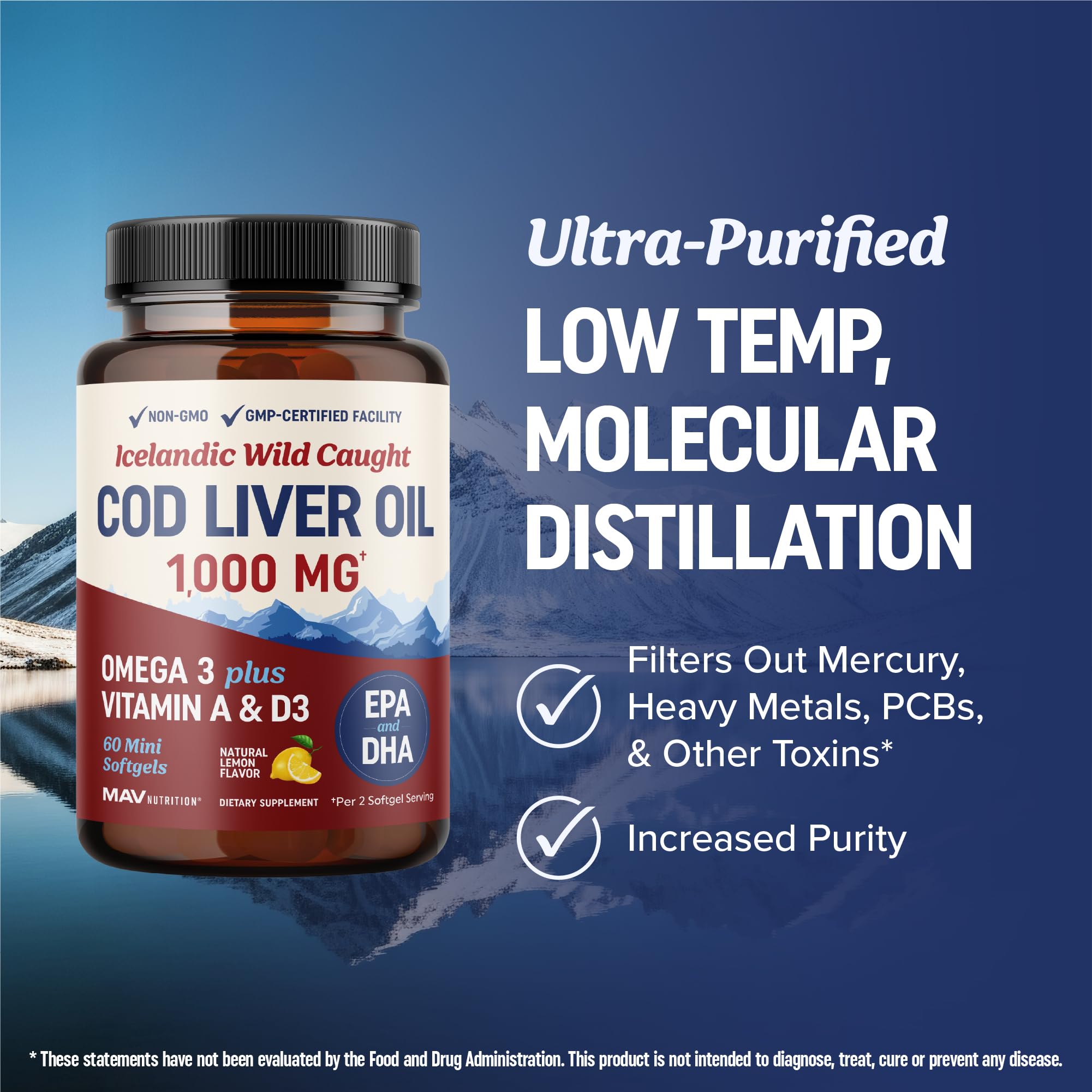 Cod Liver Oil Softgels 1000MG, Omega 3 + VIT A & D3, Wild Caught, Icelandic — Amazon image 8