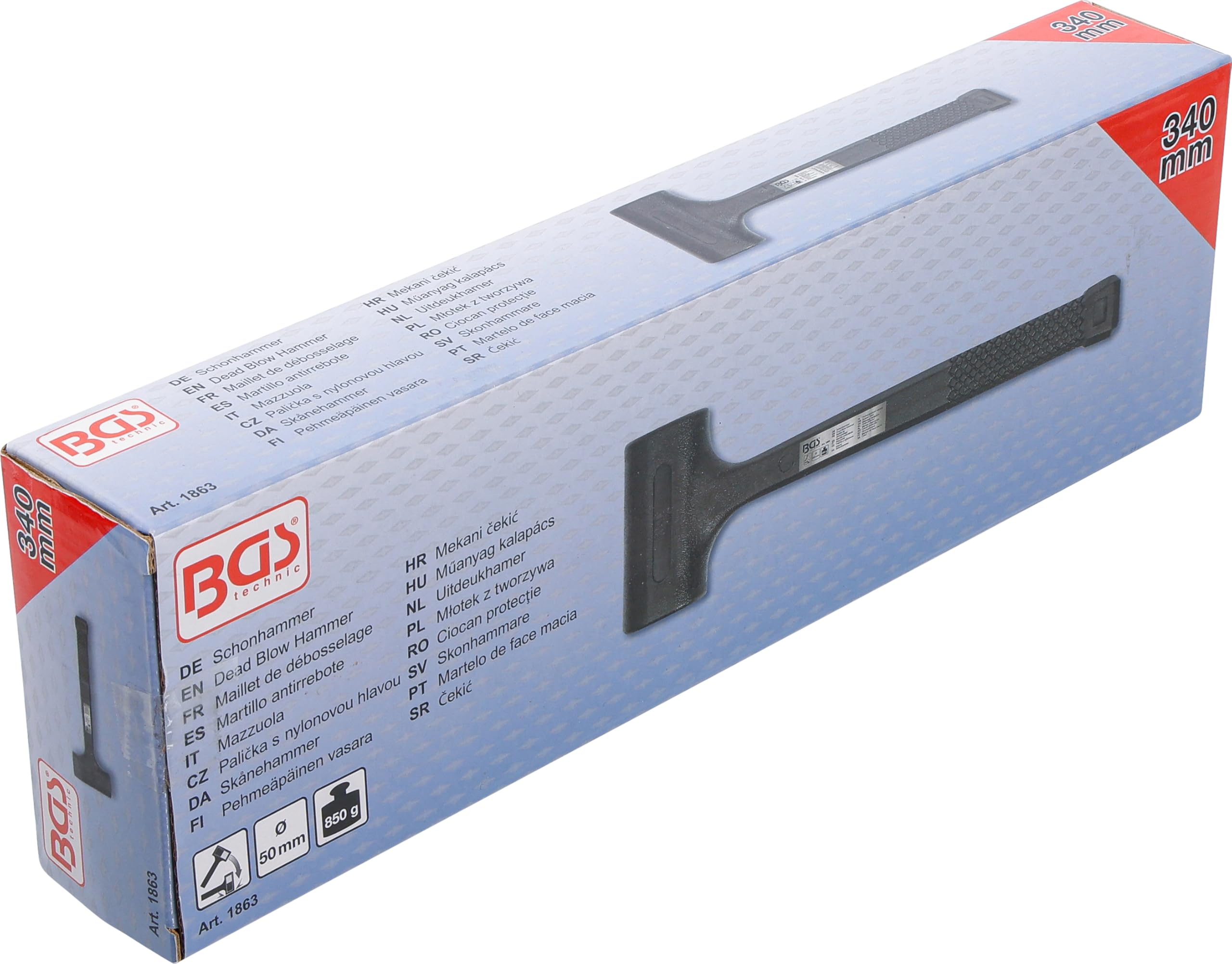 BGS 1863 | Maillet de débosselage | anti rebonds | Ø 50 mm | 850 g