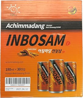 Inbosam Korean Red Ginseng Drink, 6 oz Pack of 30 Cans