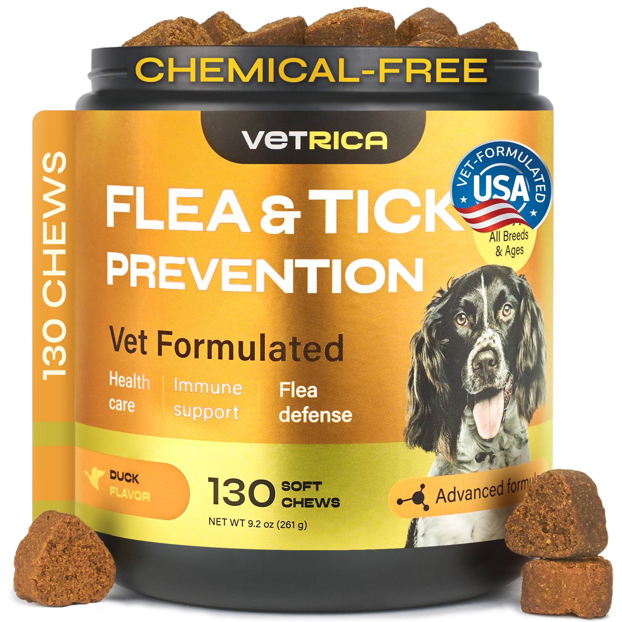 Vetrica Flea and Tick Prevention for Dogs - with Neem