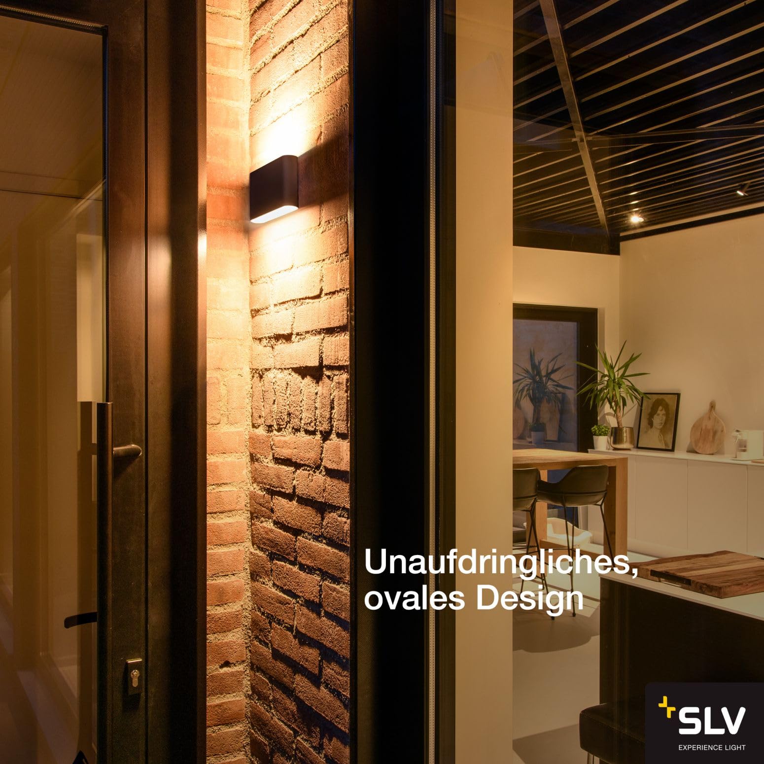 SLV OVAL 18 UP/DOWN | Wandaufbauleuchte, Außenleuchte, Außenbeleuchtung von Wänden und Hauseingang | 2700/3000K, 10W, schwarz