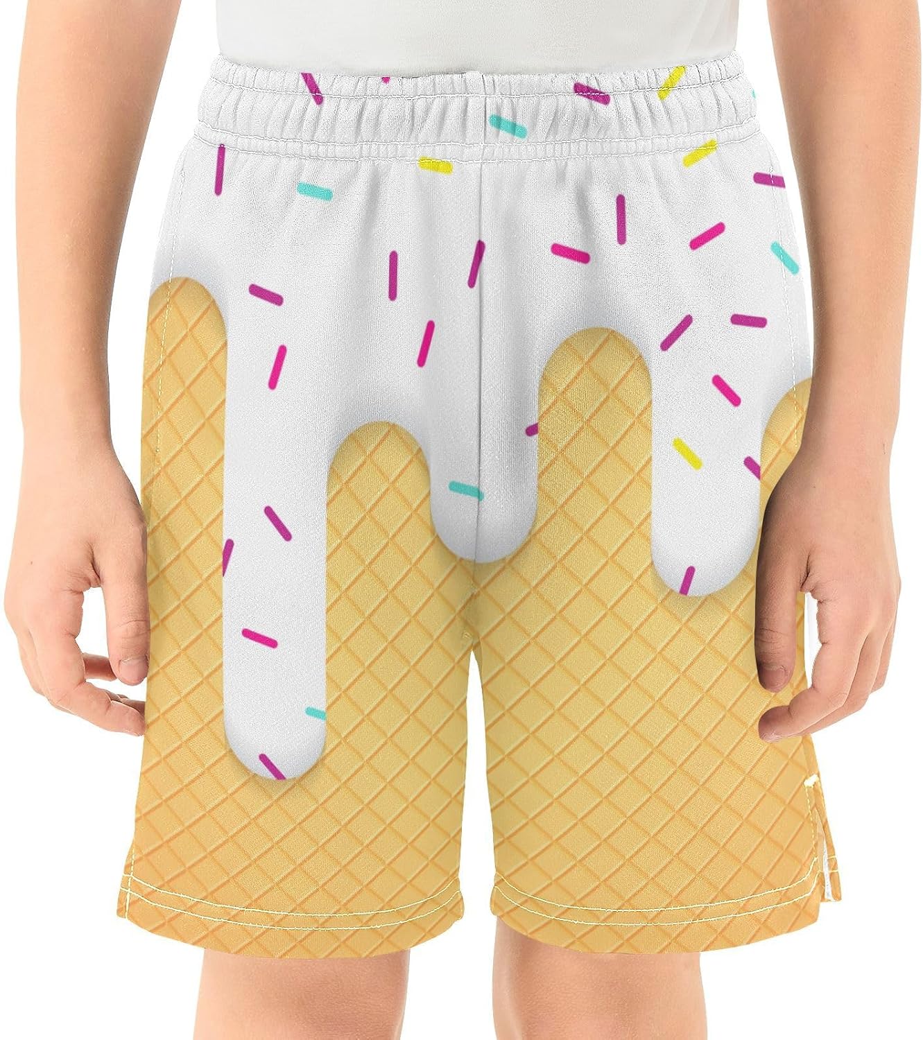 VIGTRO Boys Athletic Casual Shorts Gym Shorts Elastic Waist with Pockets, Summer Sports Outdoor Homewear for Kids Size 7-15Y - Image 2