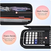 Vista 45 de Elonbo Funda de transporte para calculadora gráfica de color Casio fx-CG50 PRIZM/fx-9750GIII/991ES Plus/ 991CW/ 115ES Plus/300ES/300MS estándar Negro