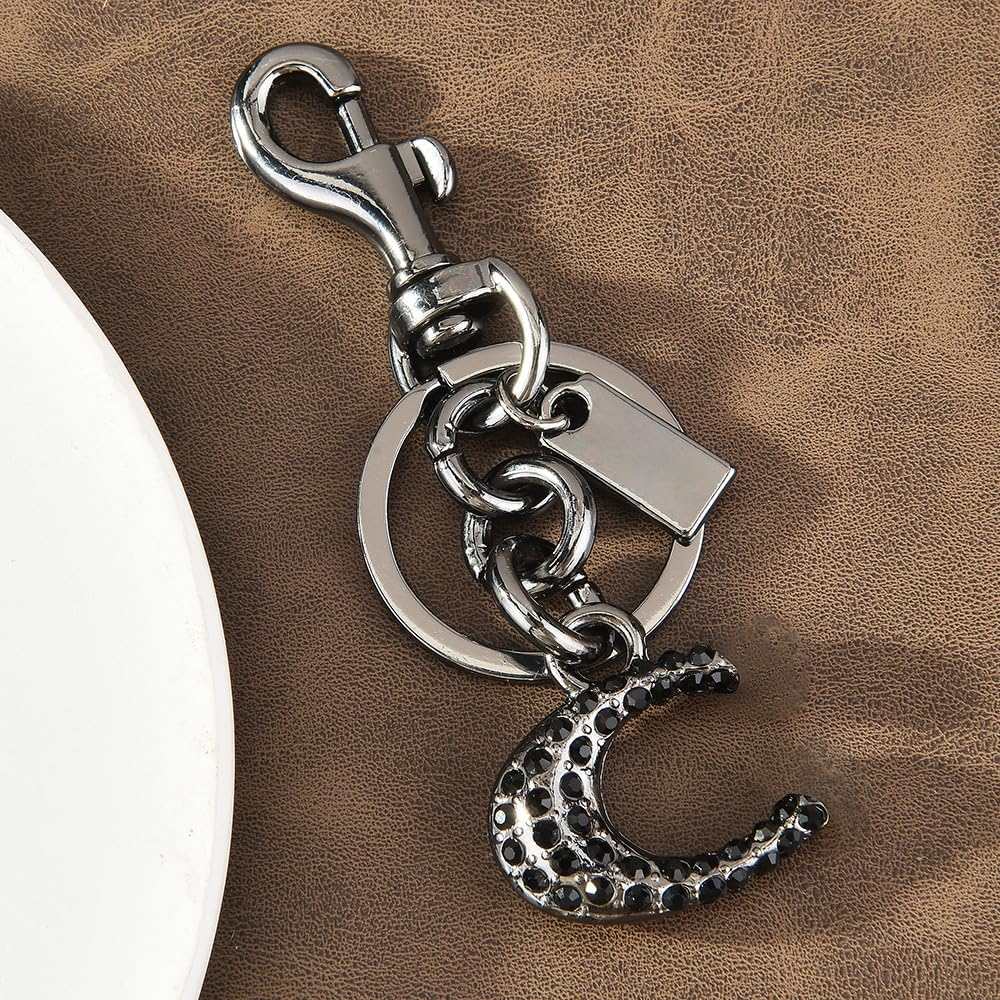 Cute Bag Charms,Handbag Charms for Purses,Sparkling Metal Letter Keychain,Bag Accessories for Women - Image 3