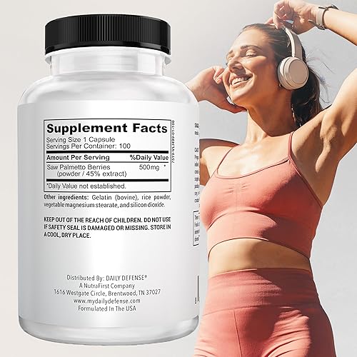 Miniatura 2 de Saw Palmetto Suplemento para la salud de la próstata  Crecimiento del cabello para hombres y mujeres  Apoyo para ayudar a mantener la frecuencia