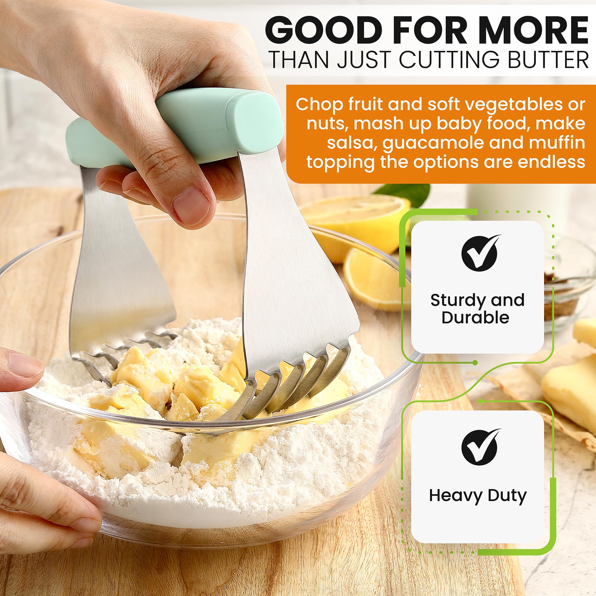 Spring Chef XL Pastry Blender - Mint -5