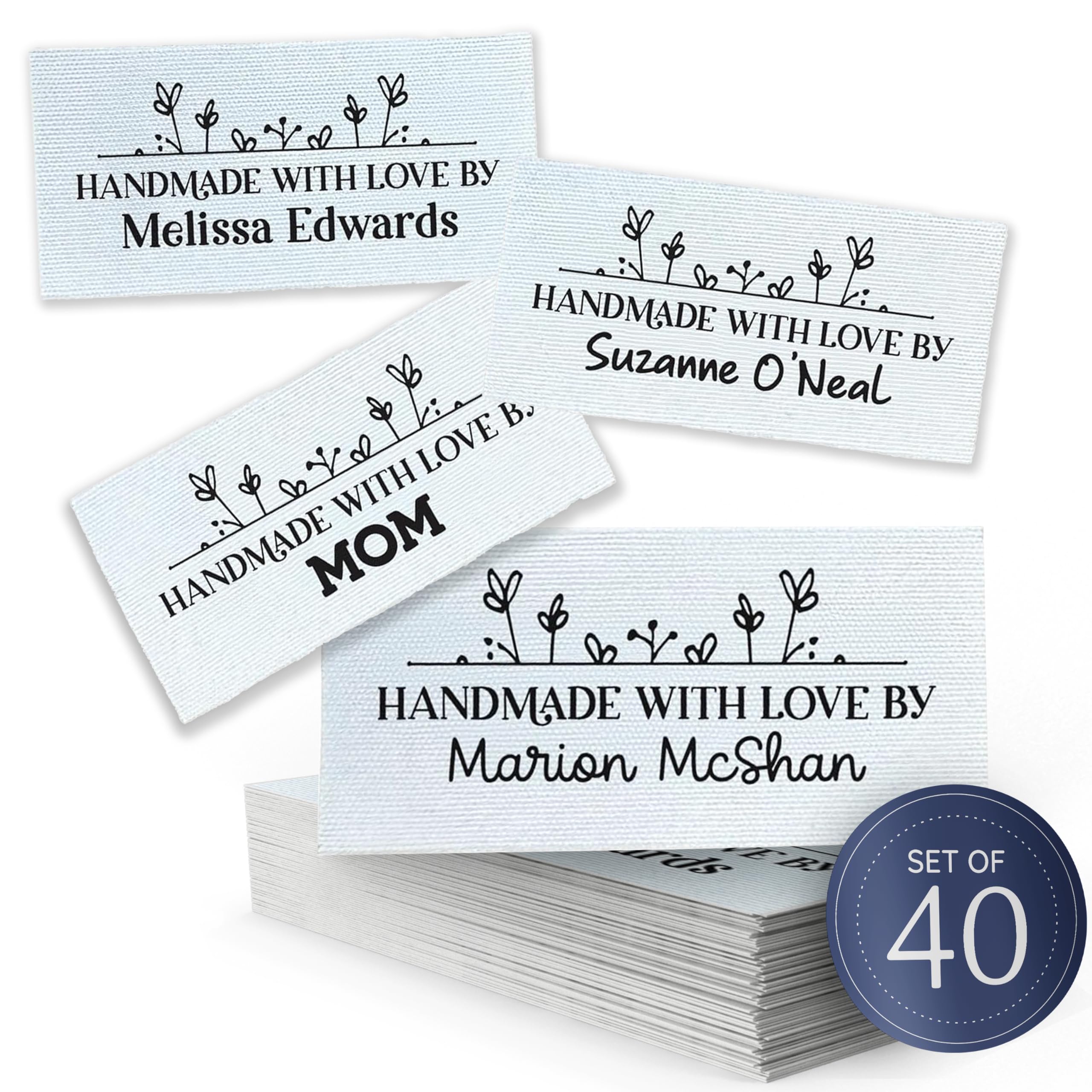 EverEmblem 40 Personalized Sewing Labels