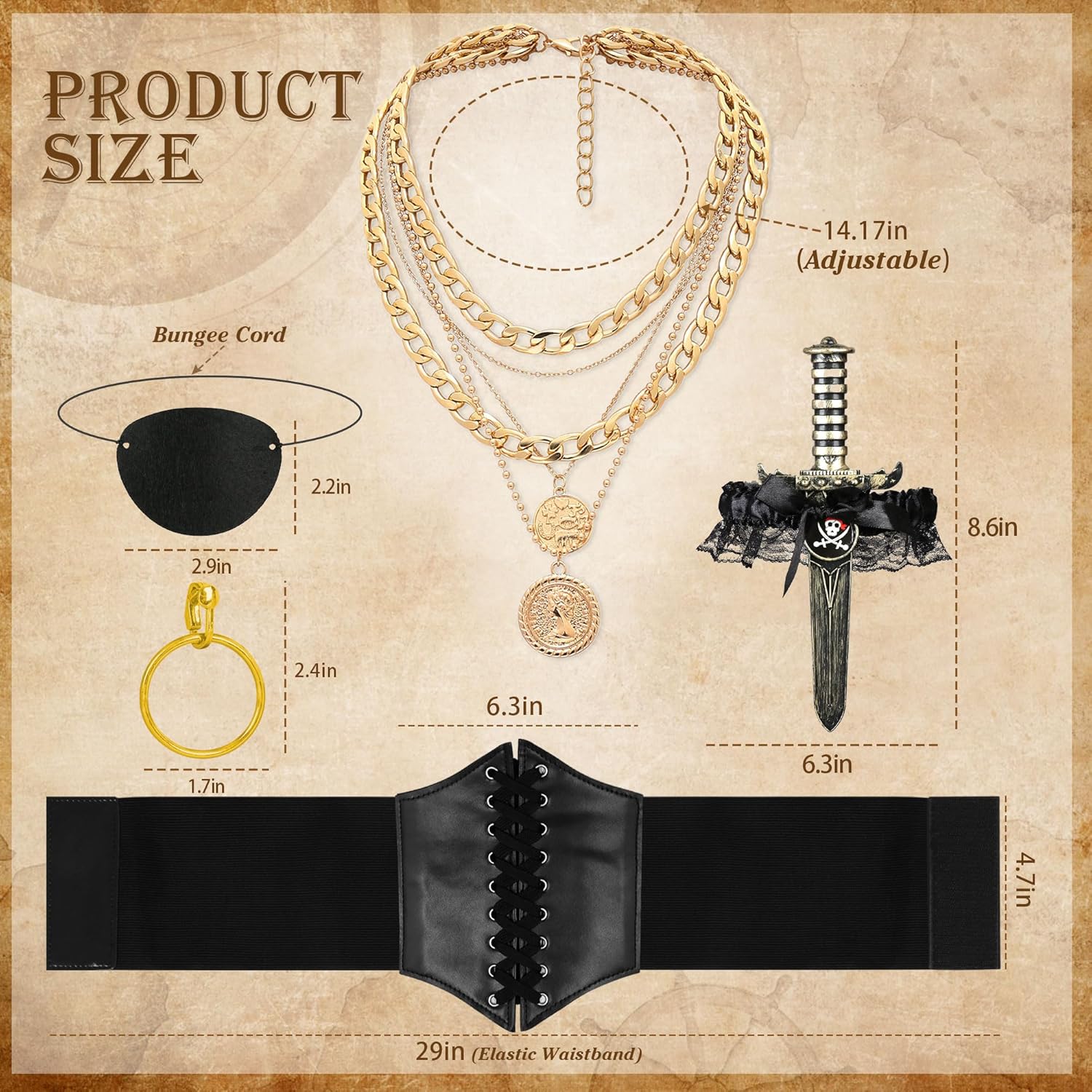 CICOCI Pirate Costume Women Outfits Renaissance Corset Steampunk Skirt Top Pirate Accessories Full Halloween Costume