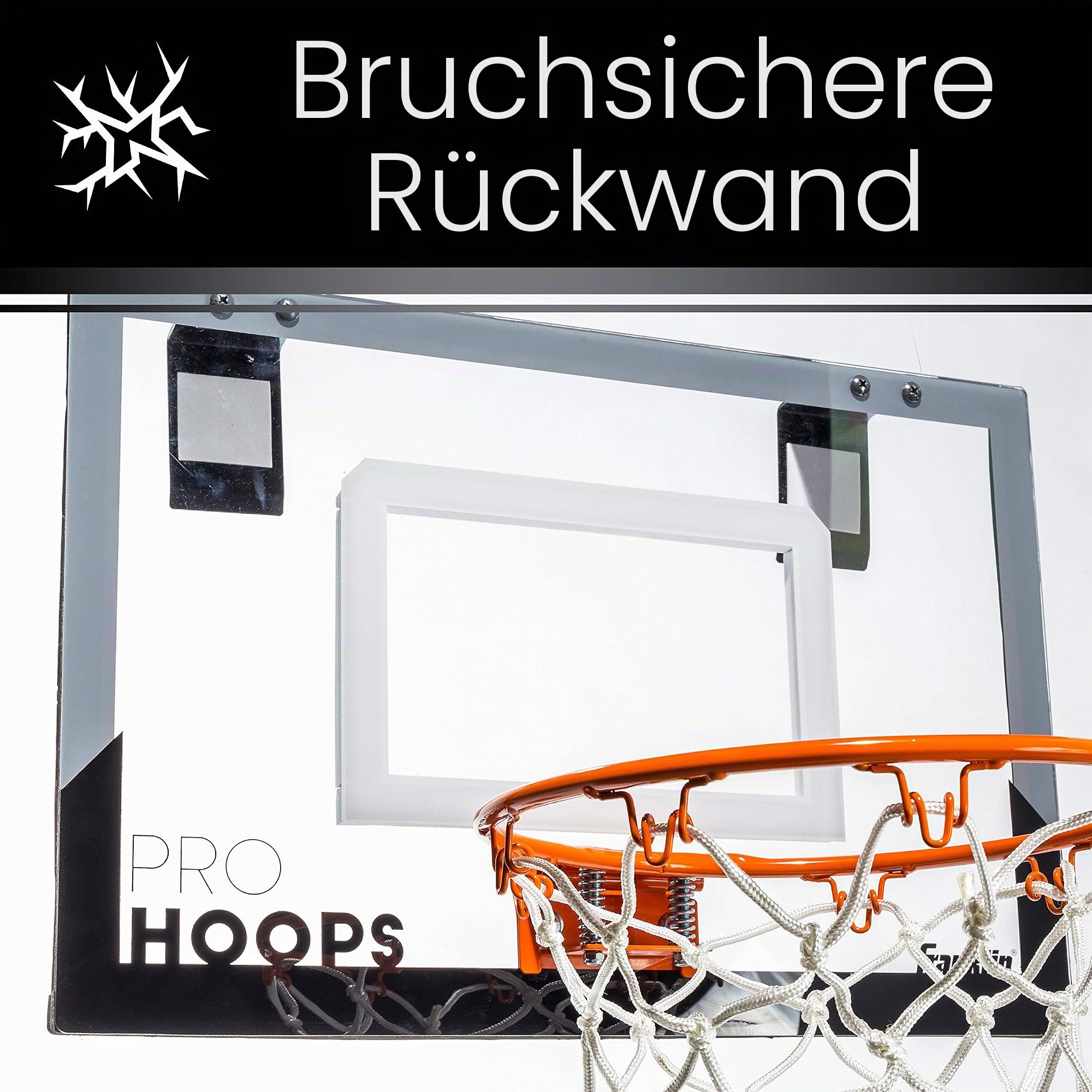 Franklin Sports Mini-Basketballkörbe – Kinder Indoor über der Tür Mini Hoop + Basketball Sets – Perfektes Spielzubehör für Schlafzimmer + Büro