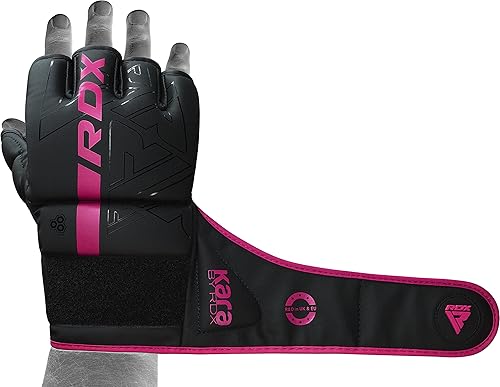Miniatura 7 de Guantes RDX MMA para Grappling y Sparring, Guantes de Artes Marciales Mixtas Pre-Curvados para Hombres y Mujeres, Cuero Maya Hide para Kara,