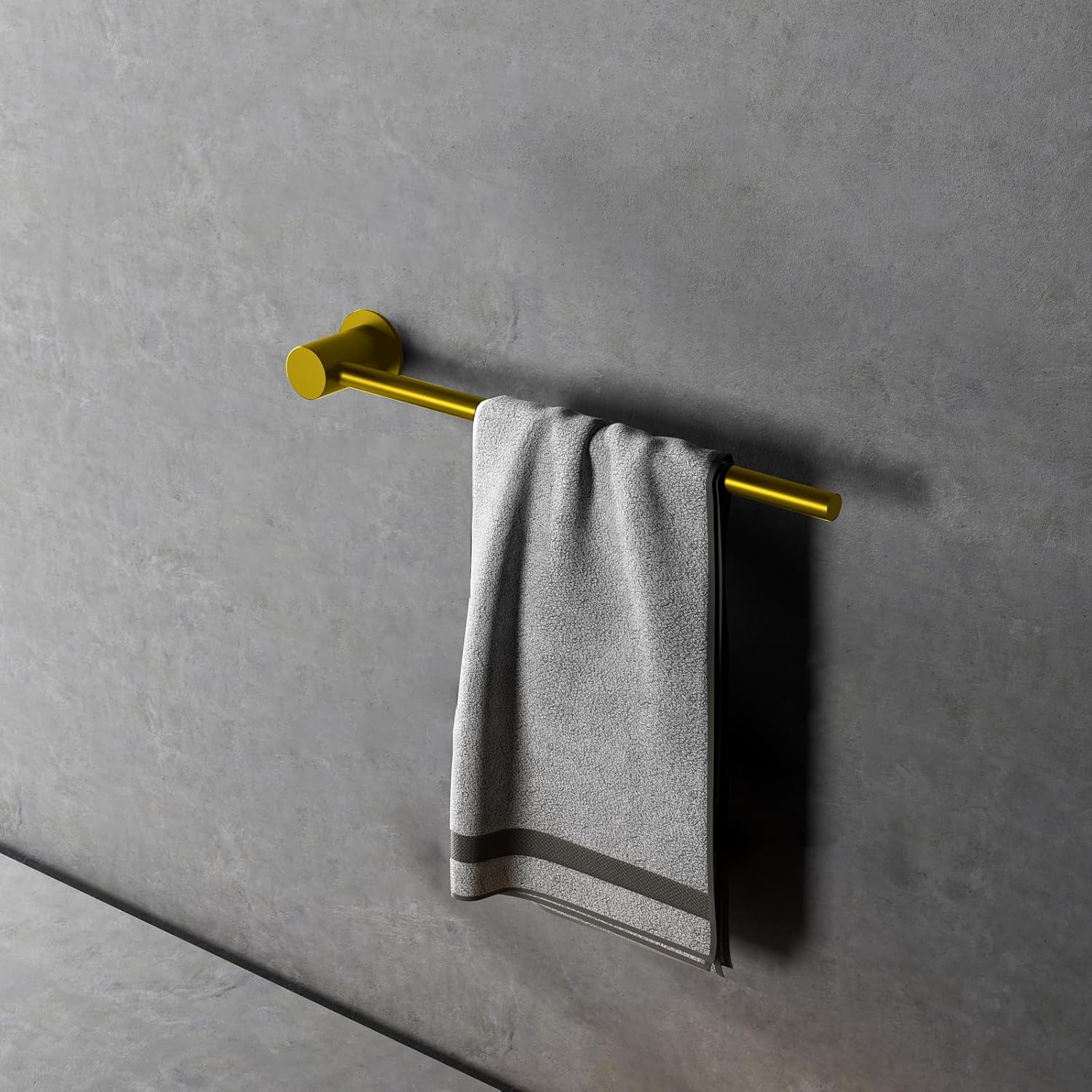 VJASS Heated Towel Warmer Bathroom Towel Rack Electric Towel Warmer Rack,4-bar Towel Rack Warmer - One-Touch Start - Hidden Style Towel Warmer Brushed Gold AL003 Set