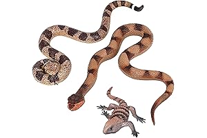 Realistic Fake Rubber Snakes and Lizard Set