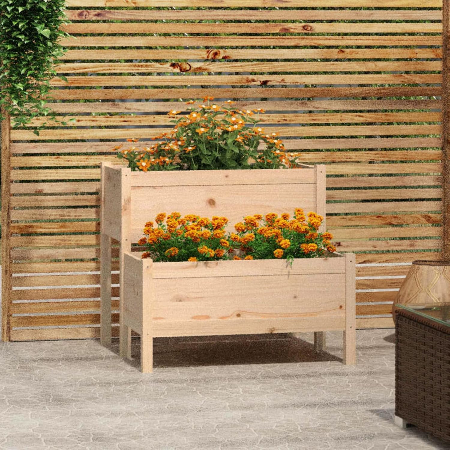 Cortenstahl Pflanzkübel 40x34,5x75cm - Rustikaler Blumenkasten Für Balkon & Garten
