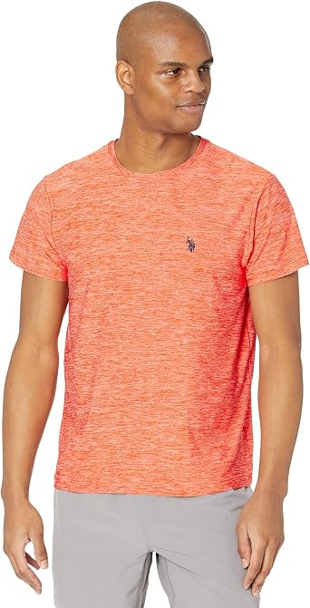 U.S. Polo Assn. Mens Short Sleeve Poly Crew Neck Solid T-Shirt