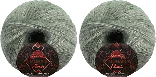 Vista 63 de JubileeYarn Mohair Elixir Yarn - 50 g/madeja Lana mezcla para bebé - Mimosa - 2 madejas 04 Mimosa
