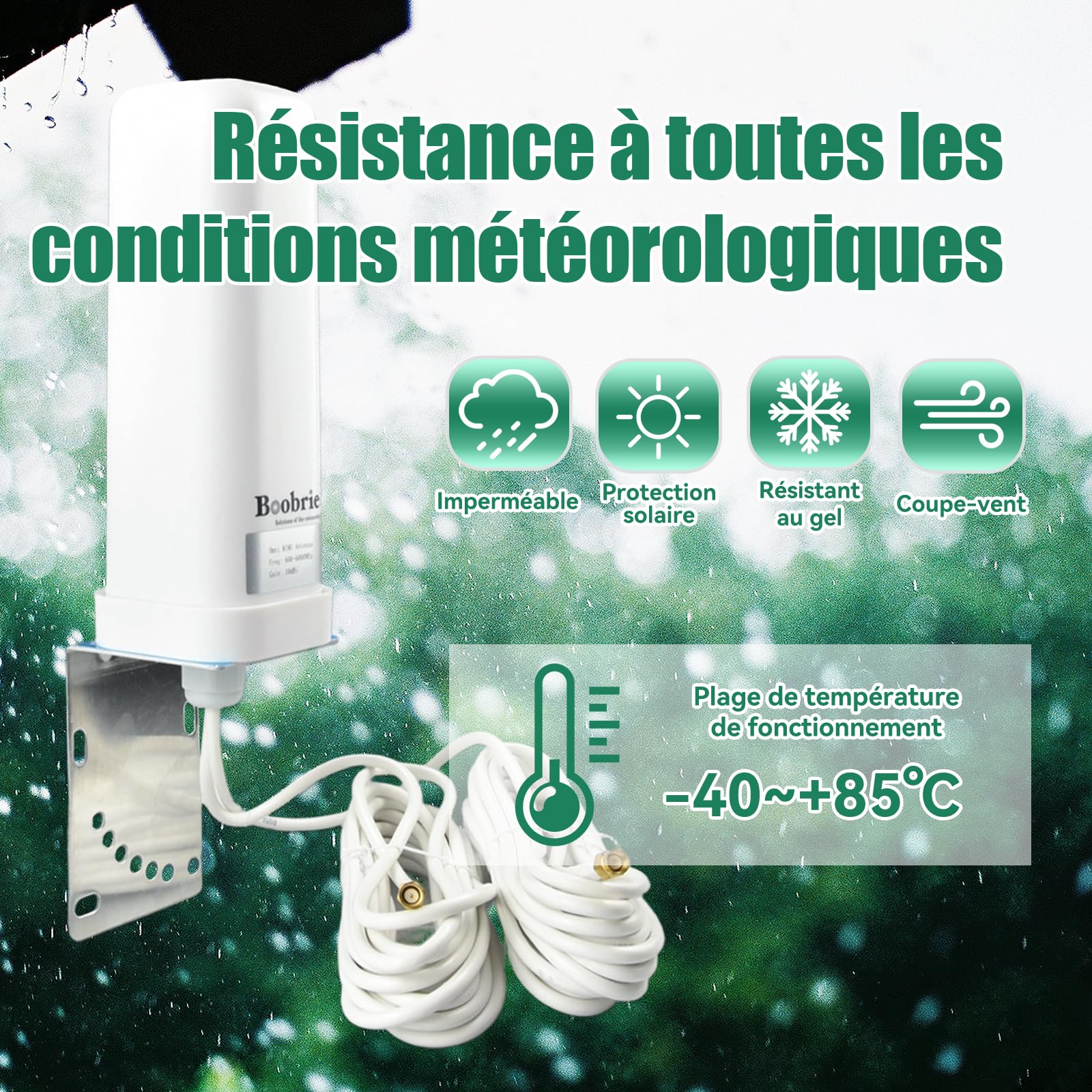 Antenne 2x2 MIMO 4G LTE 5G Haut Gain 10 dBi 600-6000 MHz Antenne WiFi Omnidirectionnelle avec Connecteurs SMA et TS9, Câble RG58 5 m pour Routeurs Passerelles Points d'Accès Cellulaires