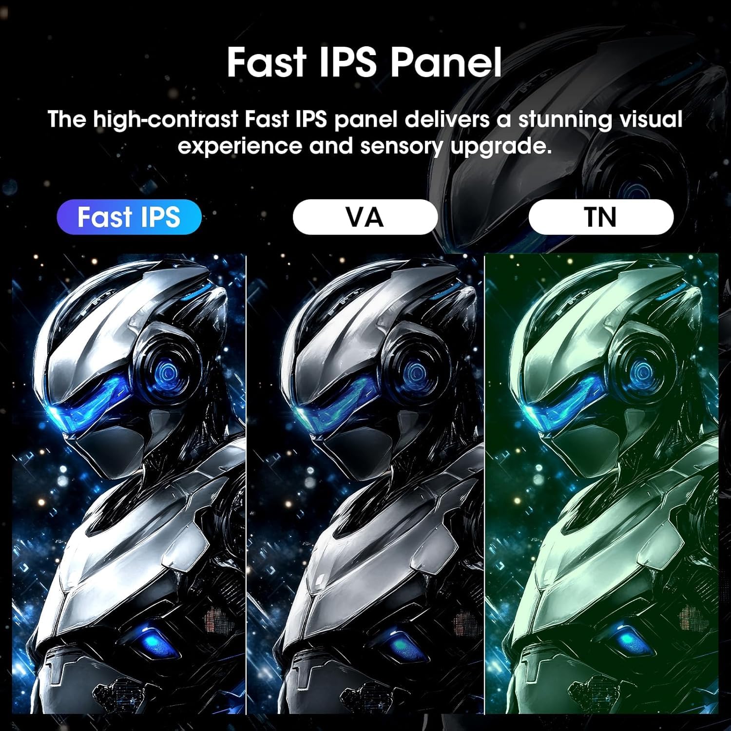 Amzfast 24-inch Gaming Monitor, 1920x1080 Full HD, 200Hz, Fast IPS, 1ms MPRT, Adaptive Sync, HDR, 110% sRGB, Ai Crosshair, Ultra-Thin, HDMI 2.0 & DP 1.4, VESA 75x75mm, AMZG24X1W — view 3