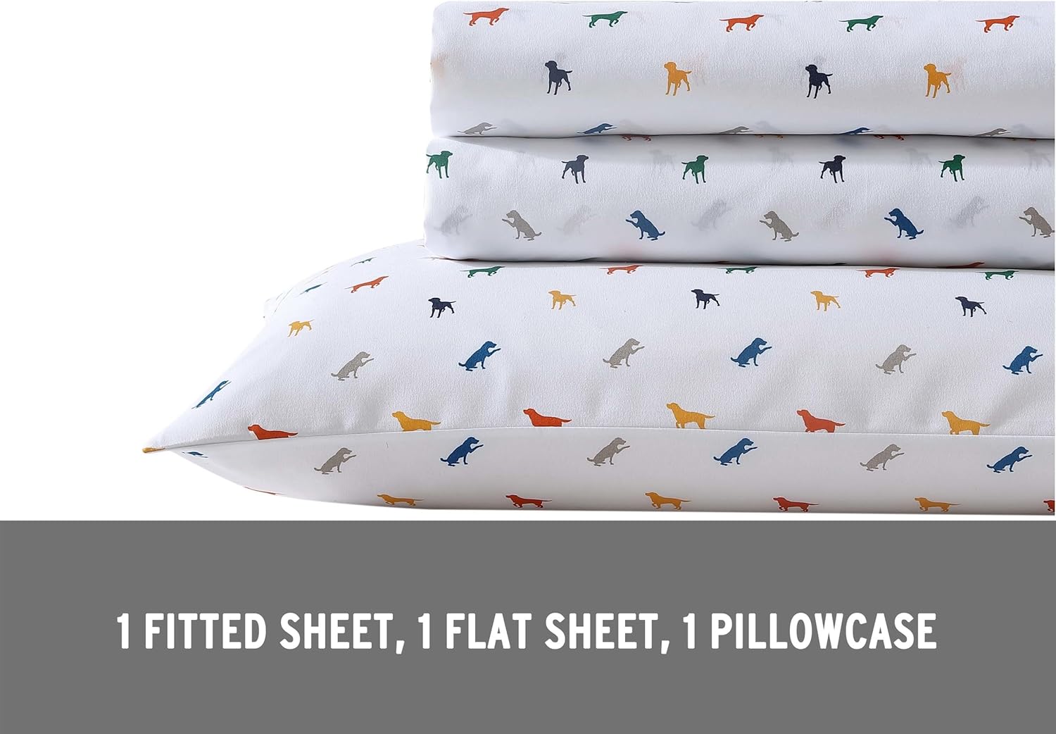 Eddie Bauer Kids - Twin Sheets, Stain-Resistant Toddler Bedding with Matching Sham(s), Super Soft, Ideal Boy Room Essentials (Buddy The Dog White, Twin) - Image 5