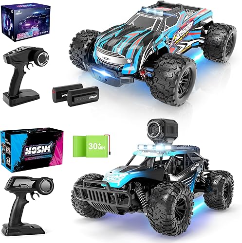 Hosim 114 RC Cars for Adults 40+KPH 116 RC Cars with 1080P HD FPV Camera High Speed Remote Control Car, 4X4 RTR Fast RC Trucks Waterproof Hobby Toy