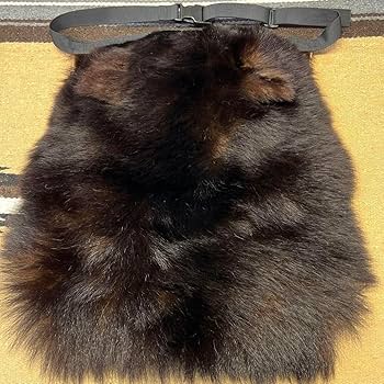 極上特大ラクーン　尻あて腰当尻皮　登山　スキー　キャンプ　ヒップガード　毛皮敷物 極上特大ラクーン 尻あて腰当尻皮 登山 スキー キャンプ ヒップ