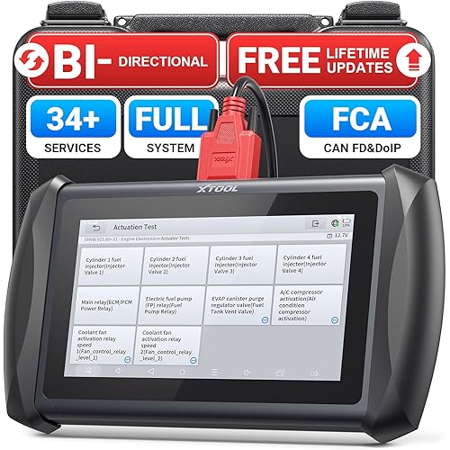 XTOOL IP616 V2.0 Bidirectional Scan Tool, Full System OBD2 Scanner Diagnostic Tool with 34+ Reset Services, Lifetime Free Updates, Active Test, CAN FD & DoIP, FCA AutoAuth, Android 10