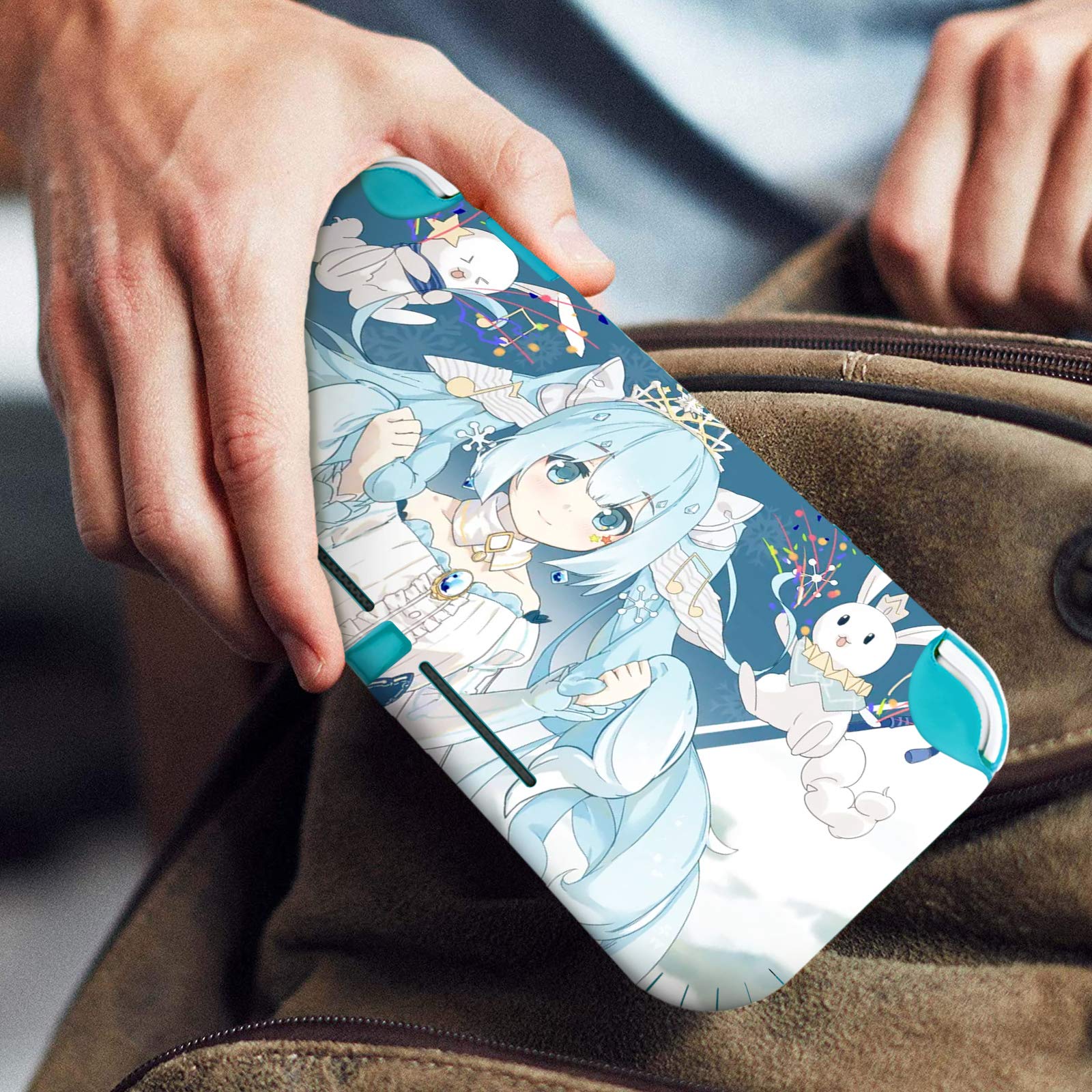 DLseego Skin Sticker pour Switch Lite,Film Autocollant Durable et Mignon pour Switch Lite,Set Complet de Protection Contre Les Rayures - Fille