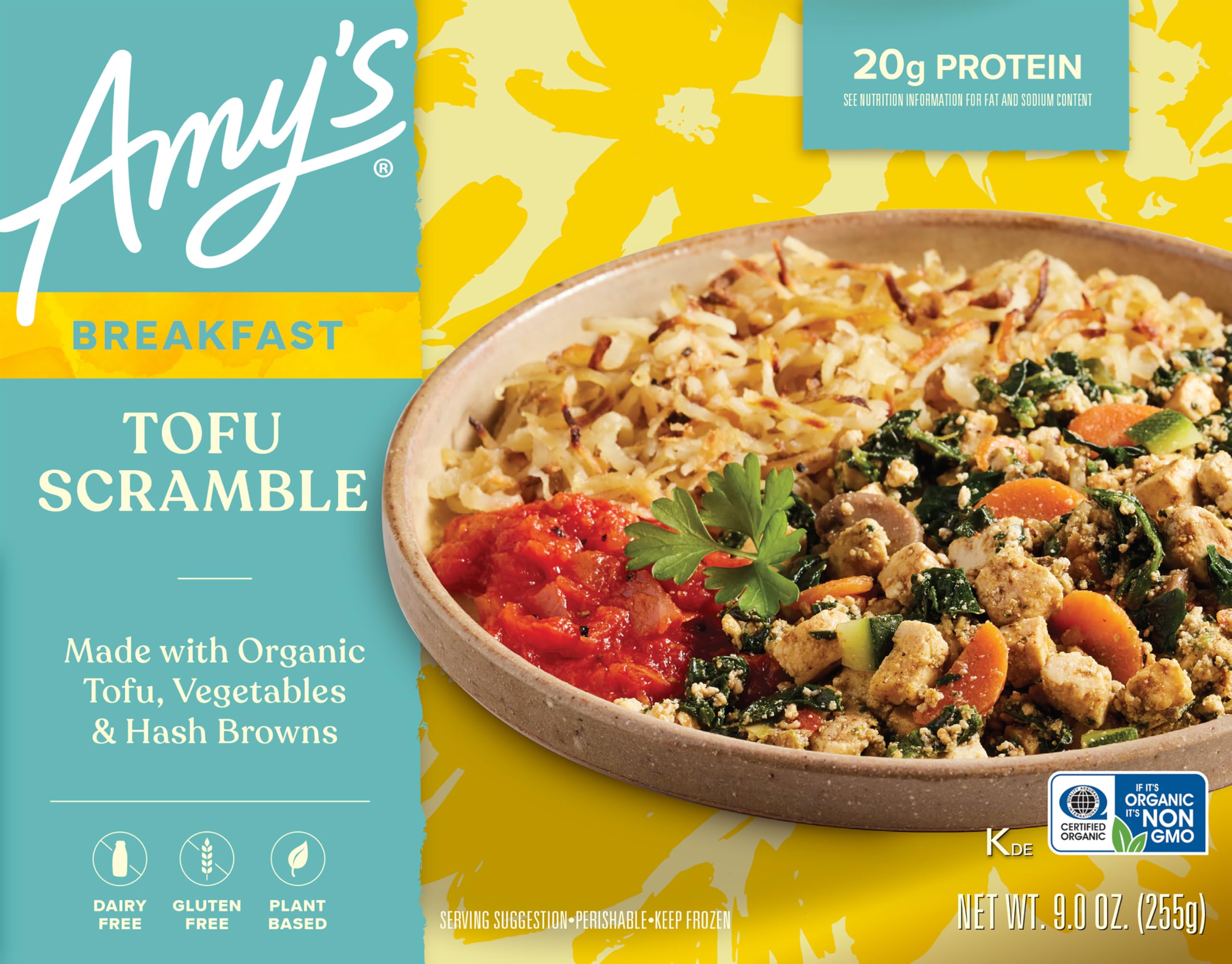 Amy's Frozen Tofu Scramble, Non-GMO, Gluten Free, 9 oz.
