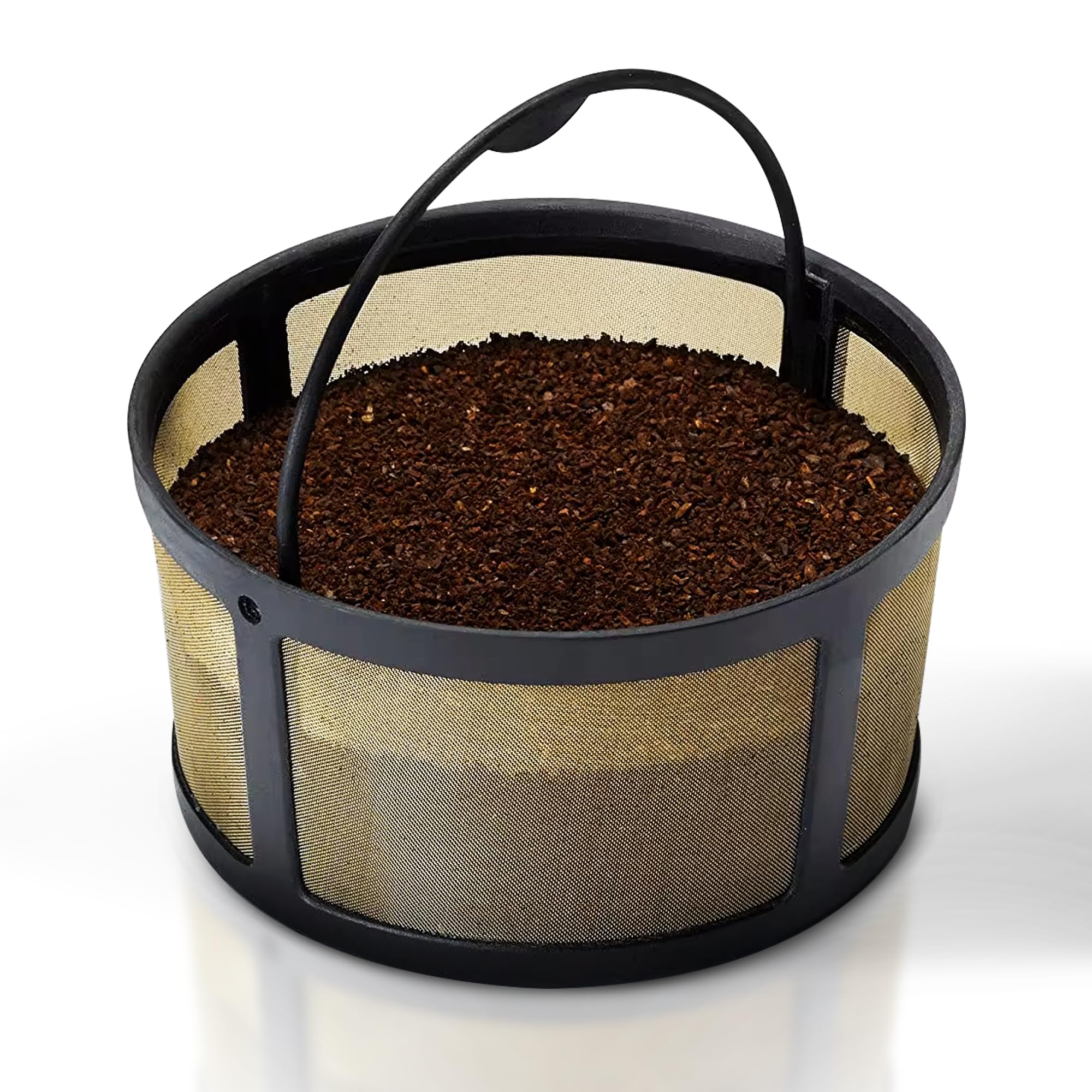 8-12 Cup Reusable Filter Basket With Mesh Bottom Fits Keurig K-Duo Essentials and K Duo Brewers Machine - Permanent Filter Replacement for Mr Coffee Gold Tone Basket-Style Filters 1-Pack