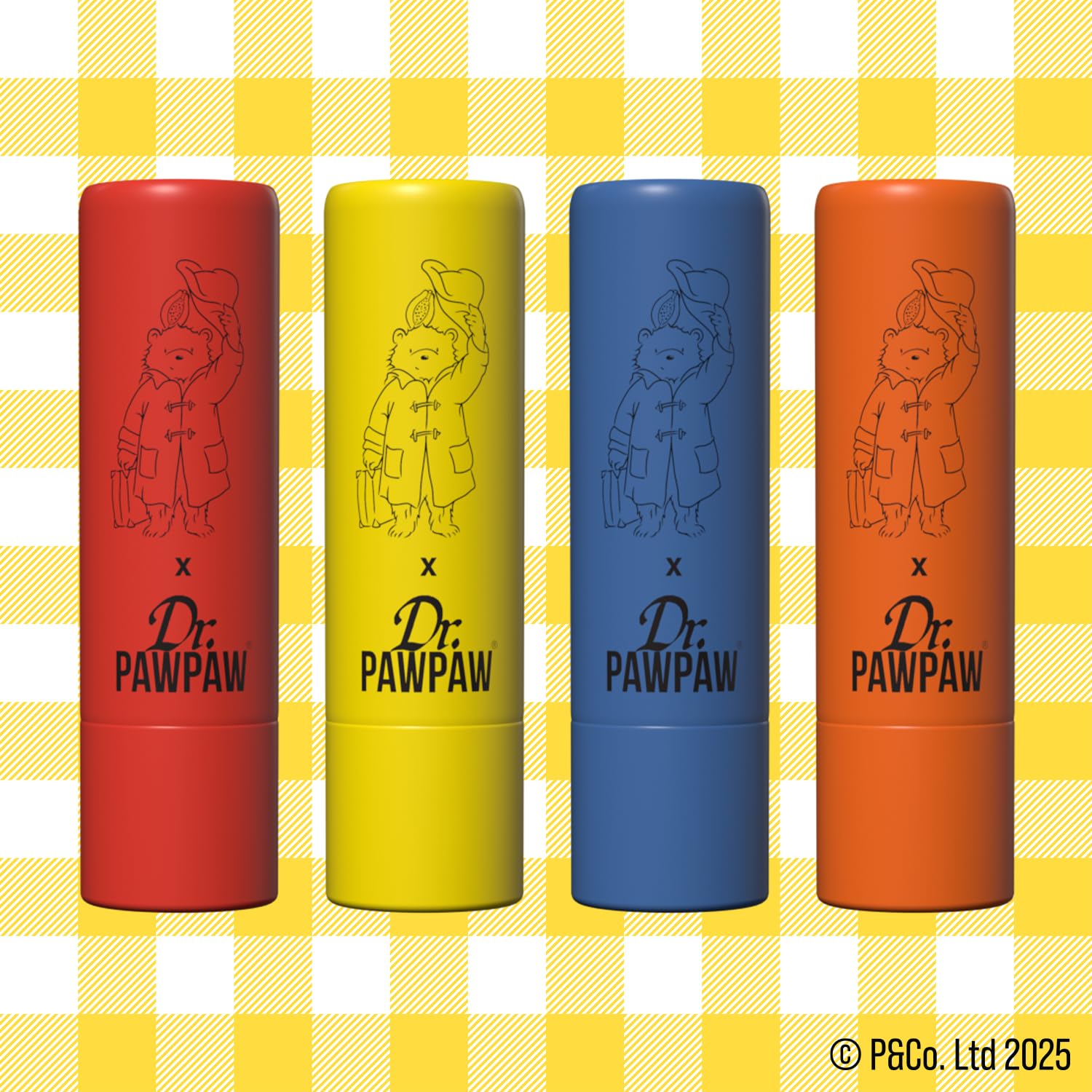 Dr.PAWPAW x Paddington Travel Lip Balm Set 4 x 4g, Original Orange Marmalade Strawberry Jam and Hot Chocolate - Image 2