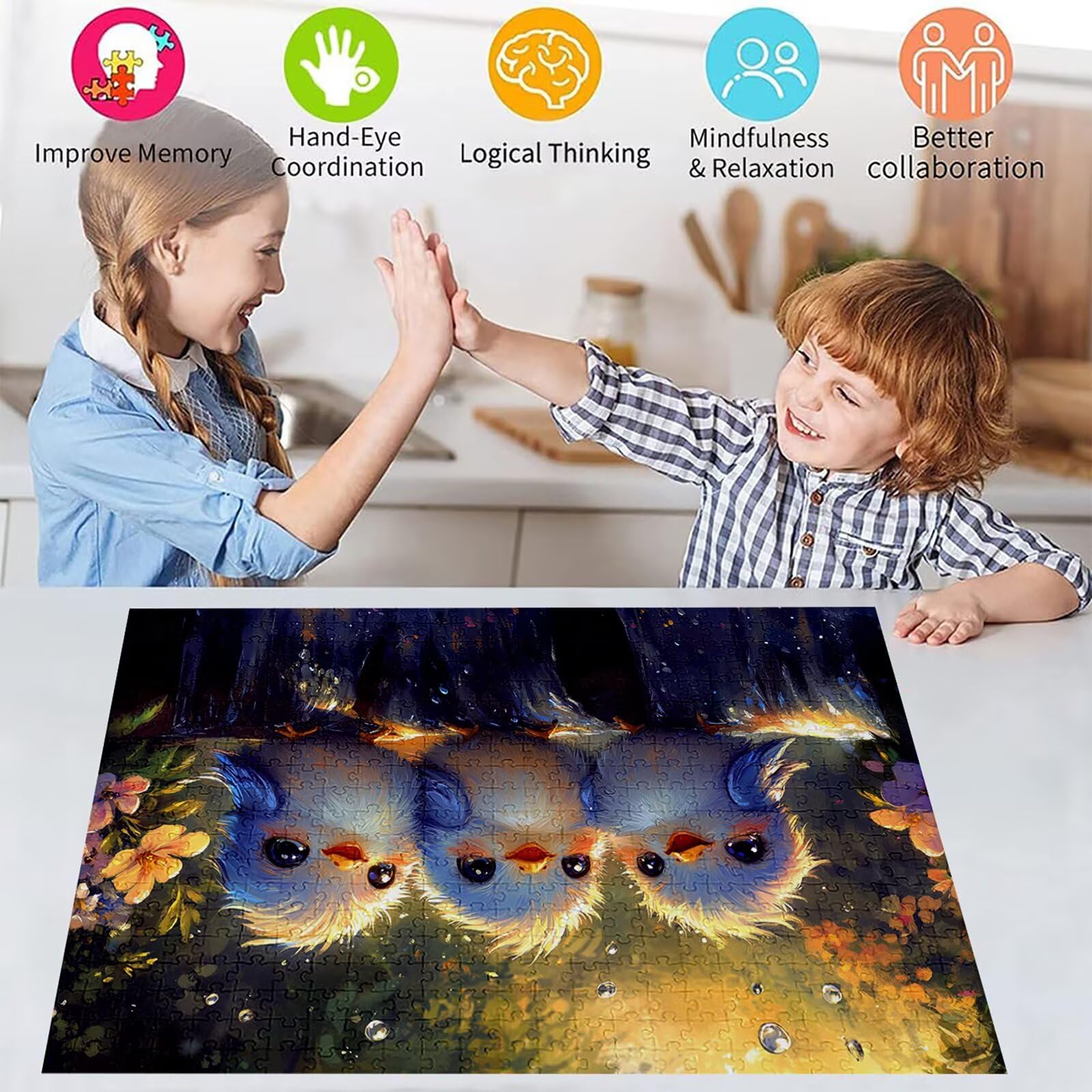 Puzzle 3000 elementów śliczne puzzle dla dorosłych ptak 122 x 81 cm Unikalne rzemiosło klasyczne 3D drewniana układanka do rodzinnych gier aktywnych, układanka zrób to sam do dekoracji ścian domu