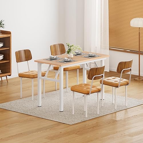 Miniatura 271 de DlandHome Escritorio plegable pequeño de 31.5 pulgadas, escritorio de computadora para oficina en casa, mesa plegable para espacios pequeños, no