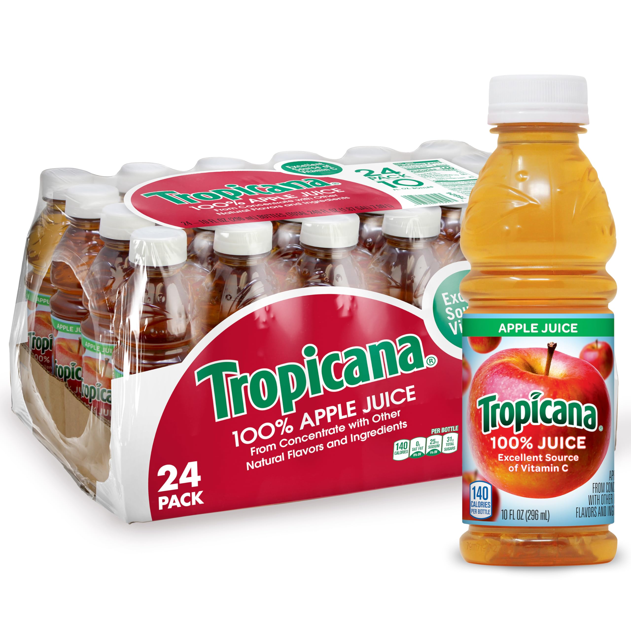 Tropicana Apple Juice, 10 Ounce (Pack of 24)