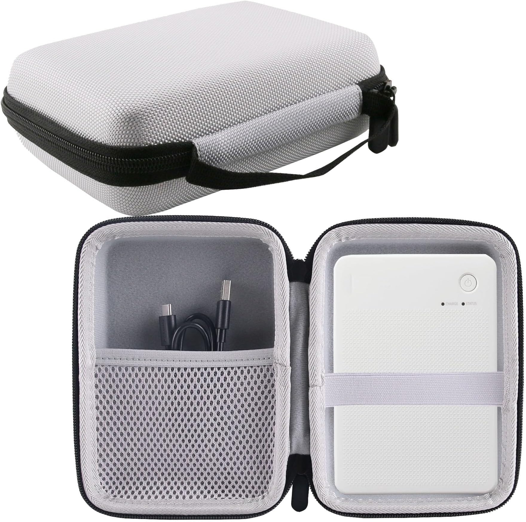 WERJIA Hard Carrying Case Compatible with Canon SELPHY QX20/SELPHY Square QX10 Photo Printer (grey)