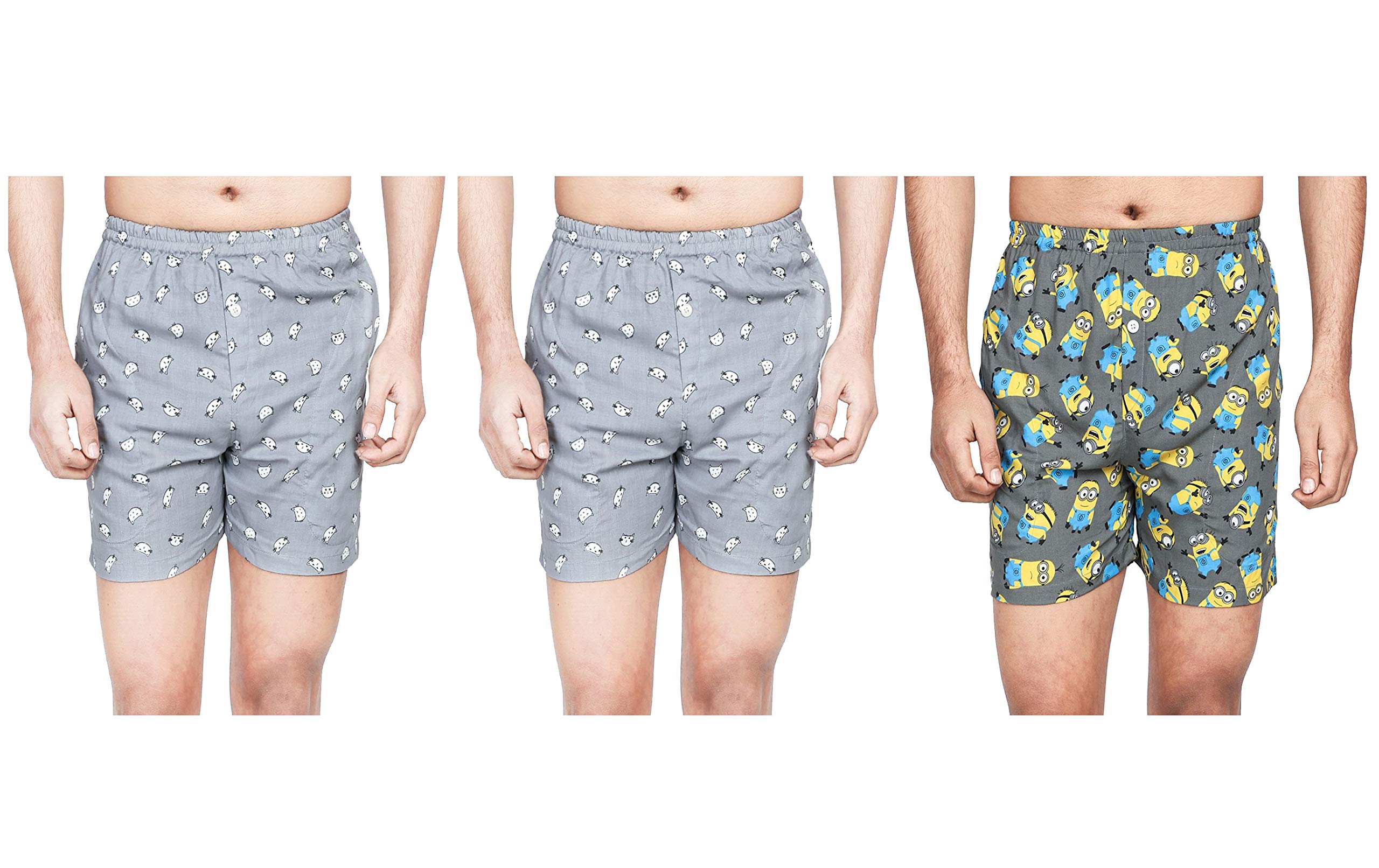 Trendy World Men's Regular Printed Boxer Shorts_(Multicolor Pack of 3)