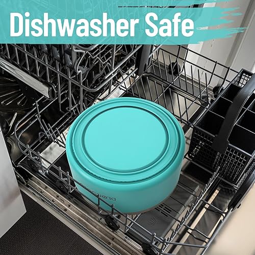 Miniatura 3 de DLOCCOLD Cuenco de alimentación de mascotas antideslizante con aislamiento de doble pared, cuenco de acero inoxidable para perros, cuencos de agua