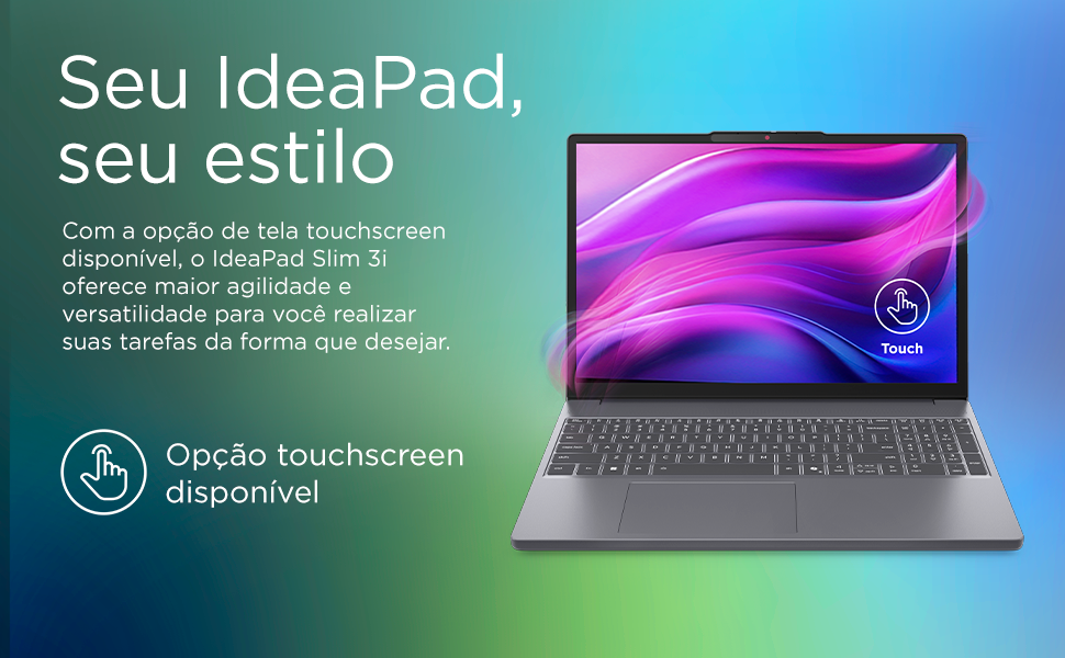 Notebook Lenovo IdeaPad Slim 3 Core i5-13420H 8GB 512GB SSD Tela