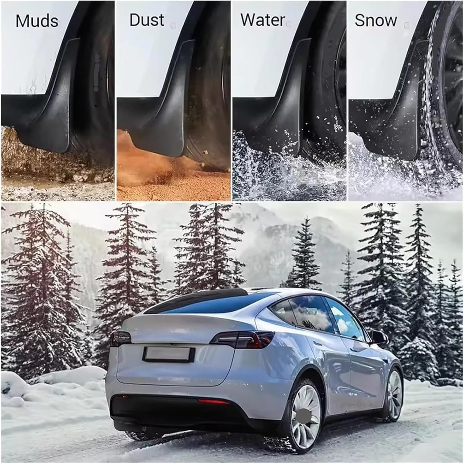 Błotniki Pasuje do Tesla Model 3 Hgihland Model Y Juniper 2025 2026 błotnik nieperforowany błotnik(A)