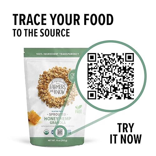 Miniatura 6 de One Degree Organic Foods Granola germinada de miel de avena, cáñamo sin gluten, USDA orgánico (11 onzas, paquete de 6)