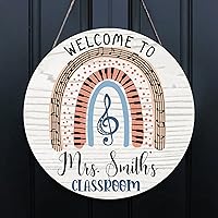 Vista 22 de Decoración para Puerta de Maestro NO es producto 3D, Letrero de Maestro Arcoíris Letrero de Bienvenida para Puerta de Maestro, Letrero de Puerta