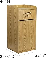 Vista 4 de Bandeja de madera parte superior recipiente en acabado de roble mt-m8520-tra-oak-gg