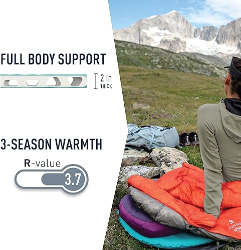 Miniatura 5 de Sea to Summit Comfort Light - Colchoneta de dormir de espuma autoinflable para acampar y mochileros, regular para mujer (67 x 21 x 2 pulgadas)