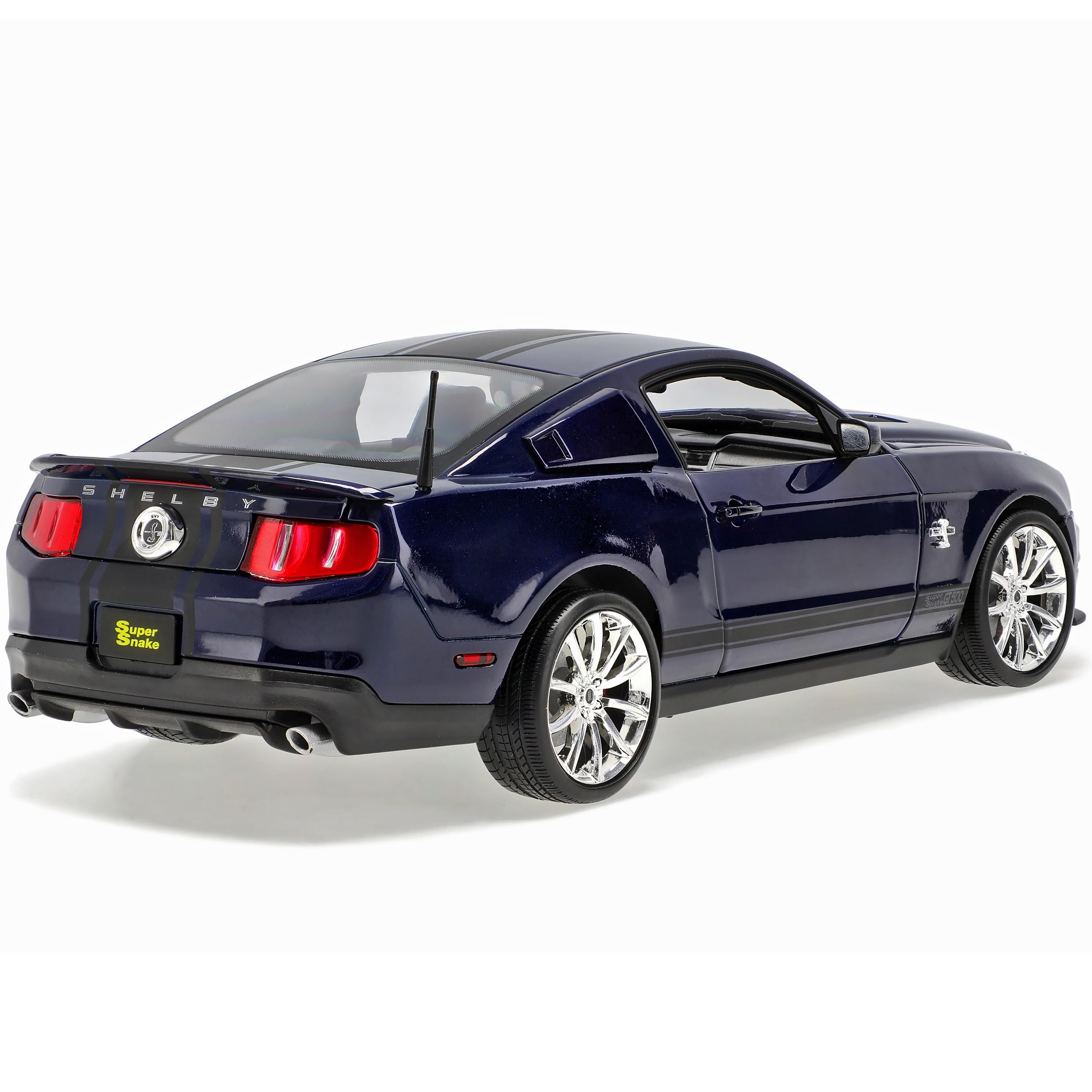 Generisch F*o*r*d Shelby Mustang 2010 Gt500 GT 500 Dunkel Blau Schwarze Streifen 1/18 Shelby Collectibles Modellauto Modell Auto