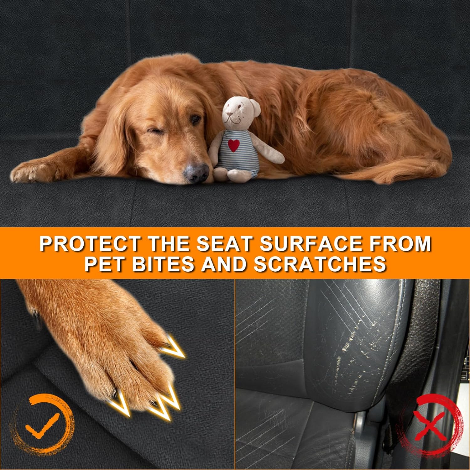 Seat Cover Compatible with 1998-2003 Chevy S10 60/40 Split Seat with Opening Center & Molded Headrests, Dutch Velvet Fabric, Black and Charcoal