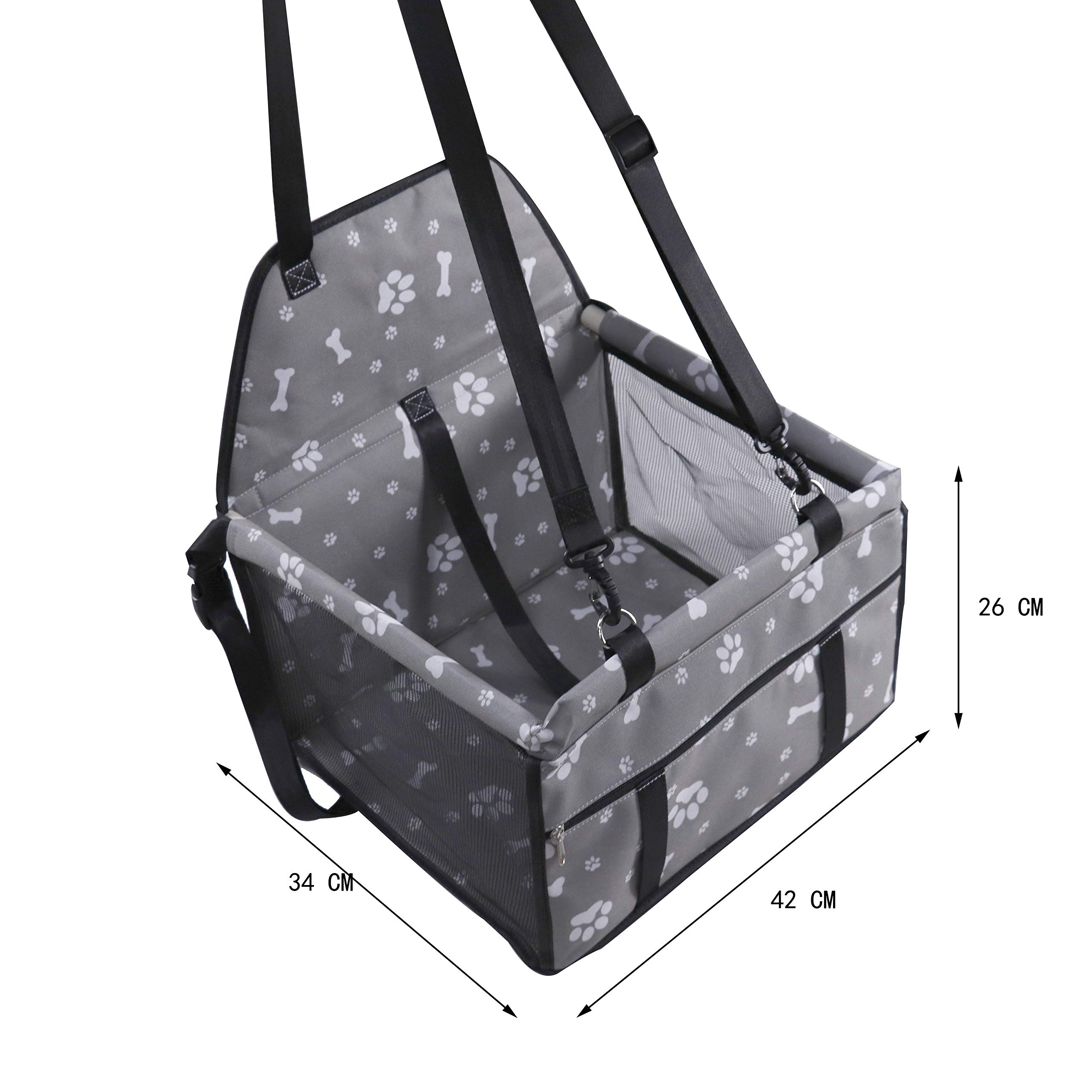 Siège Auto Portable Pour Chien Et Chat - Sac De Voyage Confortable, Rehausseur Lavable Pour Petits Animaux Jusqu'à 6 Kg